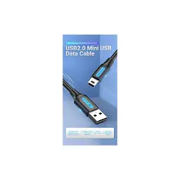 Дата кабель USB 2.0 AM to Mini 5P 2.0m black Vention (COMBH) - мініатюра 4