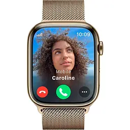Смарт-годинник Apple Watch Series 9 GPS + Cellular 45mm Gold Stainless Steel with Gold Milanese Loop [MRMU3] [92679] - мініатюра 4