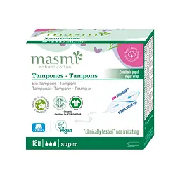 Органічні тампони Super без аплікатору Masmi 18 шт