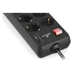 Мережевий фільтр живлення REAL-EL RS-PROTECT 805 1.8m, black (EL122300042) - мініатюра 4