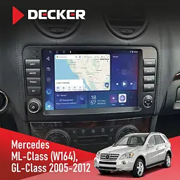 Штатна магнітола Mercedes-Benz ML-Class (W164) 2005-2011 Decker D9-007 4x64 DSP 360 4G Decker (НФ-00003714) - мініатюра 2