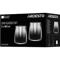 Набір склянок Ardesto Black Mars Mira низьких 460 мл 2 шт. сірий (AR2640GRG) - мініатюра 4