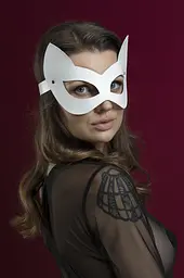 Маска кішечки Feral Feelings - Kitten Mask, натуральна шкіра - мініатюра 4