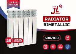 Радіатор біметалевий JL PREMIUM 500/100 8 секцій - мініатюра 3