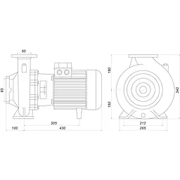 Насос моноблочний Saer IR 50-160B 5,5 кВт (75 м3/год, 32.5 м) - мініатюра 5