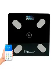 Ваги підлогові розумні фітнес DOMOTEC Bluetooth до 180 кг з додатком для телефону електронні смарт-ваги - мініатюра 3