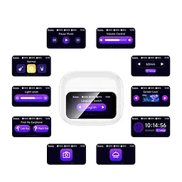 Бездротові навушники Hoco EW81 Elegant true wireless touch screen BT headset, BT5.4, 30mAh, 300mAh, 4h, white - мініатюра 7