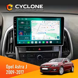 Штатна магнітола Opel Astra j 2009-2017 Cyclone C9-013 4x64 DSP 4G Cyclone (НФ-00007383)