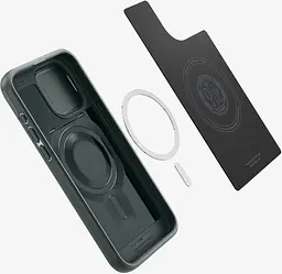Чехол Spigen Optik Armor MagSafe для iPhone 15 Pro Abyss Green (ACS06739) + защитное стекло - мініатюра 11