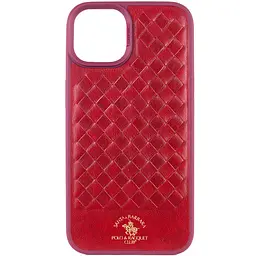 Кожаный чехол Polo Santa Barbara для Apple iPhone 15 Plus (6.7) Red
