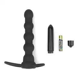 Насадка для подвійного проникнення - Anal Indulgence Collection Vibrating Rock Balled Double Prober - мініатюра 2