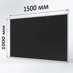 Крейдяна дошка ТСО грифельна 1500х1000 мм (графітна, чорна)