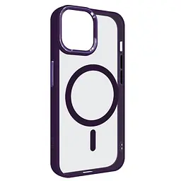 Чехол Apple iPhone 11, Unit MagSafe, фиолетовый, прозрачный, магсейф, противоударный, магнитный, панель-накладка с поддержкой MagSafe, с поддержкой беспроводной зарядки, TPU+PC, защита всего корпуса, ударопрочный, ArmorStandart (ARM68875)