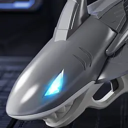 Водяний акумуляторний пістолет Shark Water Gun 185-68 (300ml) with lithium battery Grey - мініатюра 2