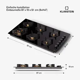 Газова варильна поверхня Klarstein Goldflame 6 (10045628) - мініатюра 2