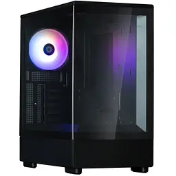 Zalman Корпус P10 без БП, 1xUSB3.0, 1xUSBType-C, 1x120мм ARGB, VGA 384мм, LCS ready, TG Side Panel, mATX, чорний