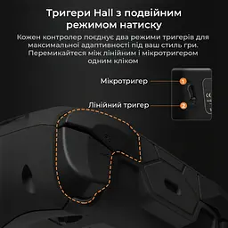 Геймпад Ajazz GP100 2.4G/BT/USB Switch/PC/iOS/Android RGB Black (GP100-B) - мініатюра 9