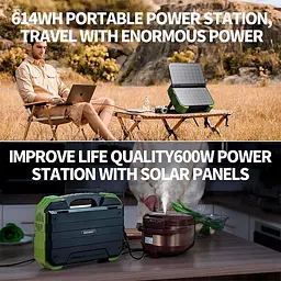 Портативна електростанція PD PN-600 600w сонячна з панеллю Browey Solar Panel 22W - мініатюра 5
