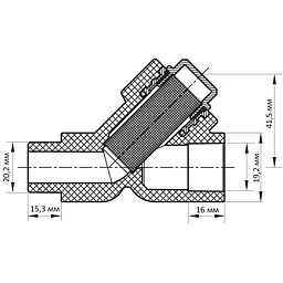 Фільтр грубої очистки Koer 20 PPR K0146.Pro KP0185 - мініатюра 2
