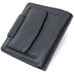 Вертикальний гаманець для жінок із натуральної шкіри ST Leather 22701 чорний - мініатюра 2