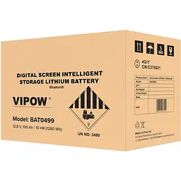 Акумулятор Mar-Pol Vipow LiFePO4 12.8В 100Ah 100А BMS 1280Wh Bluetooth - мініатюра 2
