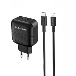 Зарядний пристрій Borofone BA46A Premium блок і кабель Usb-c to iPhone