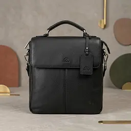Чоловіча шкіряна сумка Tony Perotti Contatto 9207 nero (90639) Чорна - мініатюра 7