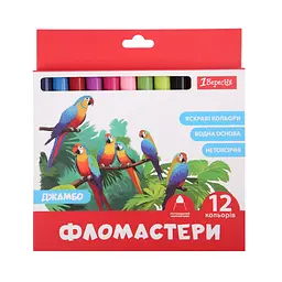Фломастери 1 Вересня 12 кольорів Classic Jumbo (650592)