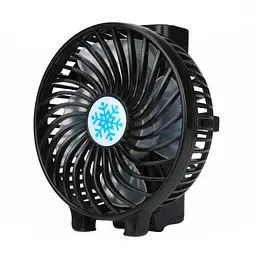 Вентилятор міні акумуляторний з ручкою USB діаметр 10см Handy Mini Fan чорний - мініатюра 2