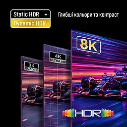 Кабель ColorWay DisplayPort-DisplayPort V1.4 8K 3м, Чорний (CW-CBDP094-BK) - мініатюра 5