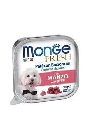Консервований корм Monge Dog Fresh Beef - паштет з яловичиною для собак 100 г