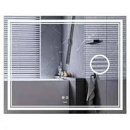 Дзеркало Mixxus Premium QUADRO MR20-100x80 (LED Touch, Anti-fog, лінза) (MP6623)