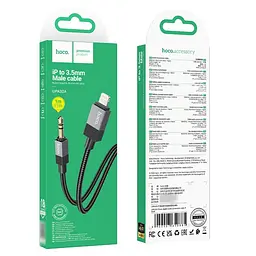 Кабель Hoco UPA32A Lightning to Jack 3.5 1 м чорний - мініатюра 6