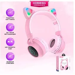 Навушники з вушками Hoco W27 Cheerful Cat Ear бездротове підсвічування 6931474718464 6931474718464 - мініатюра 2