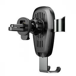 Тримач в машину з бездротовим ЗП Baseus Metal Gravity Car Mount (Air Outlet Version) 1.7A QC3.0 сірий (17217) - мініатюра 7