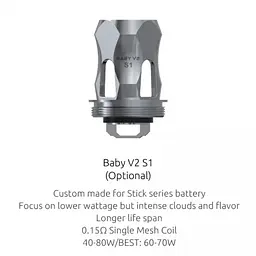 Випарник Smok Baby V2 Coil Single Mesh S1 - 0.15 Ом (10334) - мініатюра 2