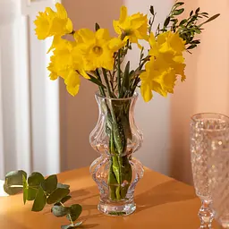 Ваза декоративна скляна фігурна 20.5 см, прозорий Flower Season HP-10-14 - мініатюра 6