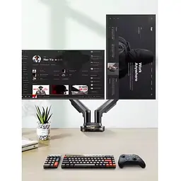 Настільне кріплення для двох моніторів NB F160 17-30 дюймів кронштейн Чорний