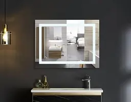 Дзеркало Mixxus Warm MR02-100x70 (годинник, LED-підсвічування, антизапотівання) (MI6002) - мініатюра 4