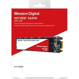 Накопичувач SSD Western Digital M.2 Sata 500Gb WD RED 2280 (WDS500G1R0B) - мініатюра 2