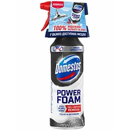 Спрей-піна для чищення унітазу та ванної Domestos Пауер для видалення нальоту 435 мл