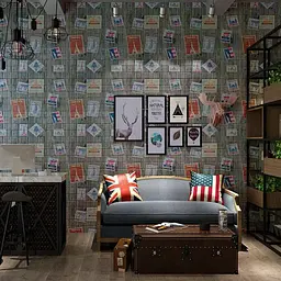 Самоклеюча панель 3D Sticker Wall 700х700х4мм Поштові марки 091 SW-00001152 - мініатюра 3