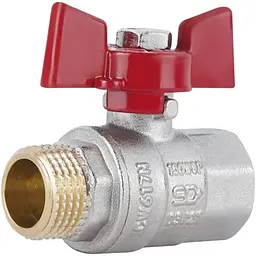 Кран кульовий Thermo Alliance Standart 1/2" ВЗ прямий, PN40, метелик SD607NW15PN40