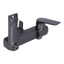 Душова система універсальна Qtap Vlasta New на три споживача (з виливом) QTVLA111GMB45651 Gunmetal Black PVD, Шліфований чорний хром - мініатюра 11