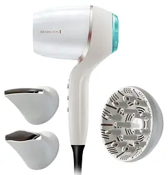 Фен Remington HYDRAluxe PRO, 2200Вт, 3 режими, дифузор, іоніз-я, хол. обдув, білий - мініатюра 3