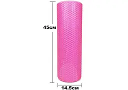 Масажний ролик EasyFit Foam Roller 45 см Рожевий (EF-2030-P) - мініатюра 3