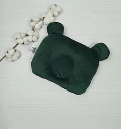 Дитяча ортопедична подушка 24×32 для новонароджених a.l.babybox Політ звірів Зелений - мініатюра 2