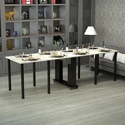 Кухонний стіл Gamma Style Діалог Дуб Крафт Білий (2750x800x730) - мініатюра 1