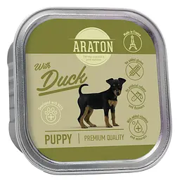 Вологий корм для цуценят з качкою ARATON Puppy with Duck,150 г