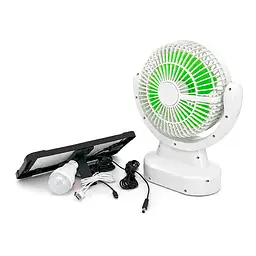 Вентилятор GDTIMES GD 8023, Solar+ вбудований акумулятор, 1*USB лампочка, Box - мініатюра 3